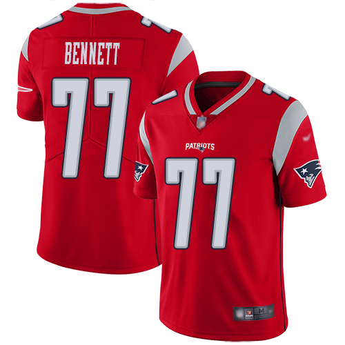 New England Patriots Football #77 Inverted Legend Limited Red Men Michael Bennett NFL Jersey